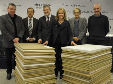 Autoridades y arquitectos en la presentación del jurado del concurso ANTEL Arena Autoridades y arquitectos en la presentación del jurado del concurso ANTEL Arena