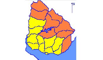 Mapa con pronóstico meteorológico