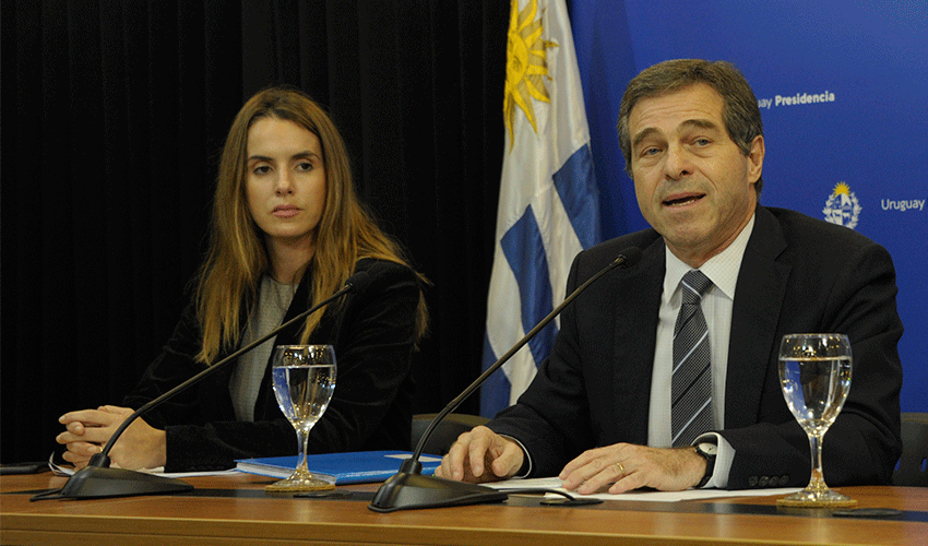 Canciller, Ernesto Talvi, y subsecretaria de la cartera, Carolina Ache Canciller, Ernesto Talvi, y subsecretaria de la cartera, Carolina Ache