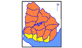 Mapa de zona afectada por advertencia Mapa de zona afectada por advertencia