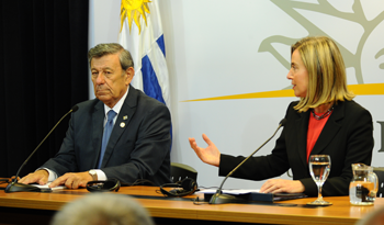 Rodolfo Nin Novoa y Federica Mogherini