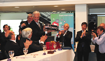 Vázquez en planta de Cutcsa Vázquez en planta de Cutcsa