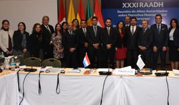 31.ª Reunión de Altas Autoridades sobre Derechos Humanos y Cancillerías del Mercosur y Estados Asociados 31.ª Reunión de Altas Autoridades sobre Derechos Humanos y Cancillerías del Mercosur y Estados Asociados