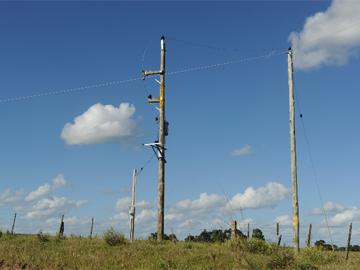 Cableado de electrificación rural