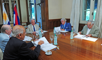 Reuníon de Vázquez con expresidentes Reuníon de Vázquez con expresidentes