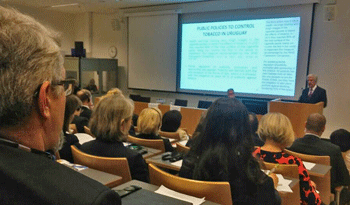 Presidente Tabaré Vázquez en el Centro Biomedicum de la Universidad de Helsinki, Finlandia