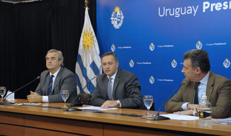 Jorge Larrañaga, Álvaro Delgado y Daniel Salinas