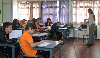 Estudiantes en aula