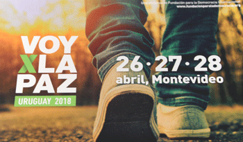 Afiche de Voy por la Paz 2018