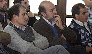 Marcos Otheguy de OPP; el intendente de Maldonado, Oscar De los Santos y el secretario general, Gustavo Salaberry