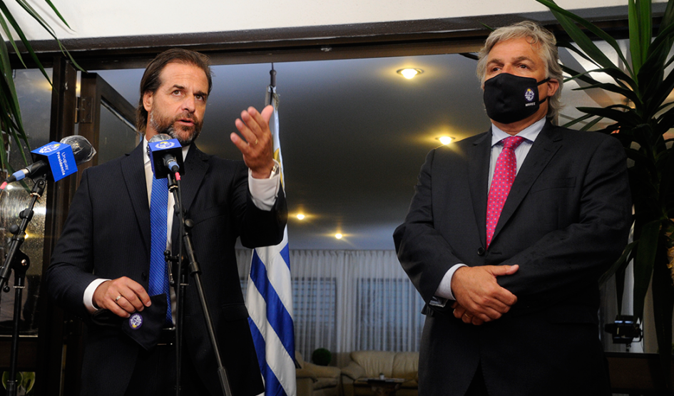 Luis Lacalle Pou y Francisco Bustillo