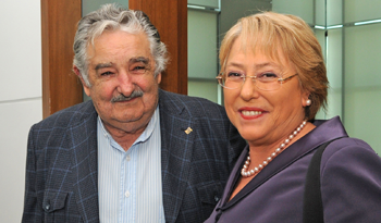 Presidente Mujica y Presidenta electa de Chile, Michele Bachelet Presidente Mujica y Presidenta electa de Chile, Michele Bachelet