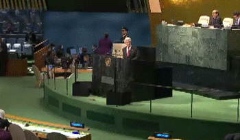 Presidente Tabaré Vázquez habla en la ONU Presidente Tabaré Vázquez habla en la ONU