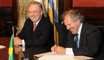 Luiz Alberto Figueiredo y Luis Almagro informan sobre acuerdos bilaterales Luiz Alberto Figueiredo y Luis Almagro informan sobre acuerdos bilaterales