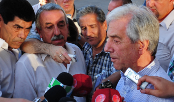 Presidente Tabaré Vázquez al llegar a Artigas Presidente Tabaré Vázquez al llegar a Artigas