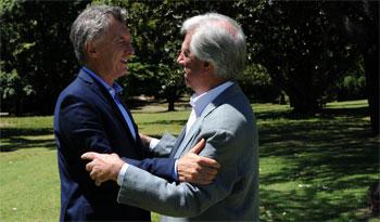 Mauricio Macri y Tabaré Vázquez Mauricio Macri y Tabaré Vázquez