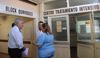 Jorge Quian en hospital de Salto Jorge Quian en hospital de Salto