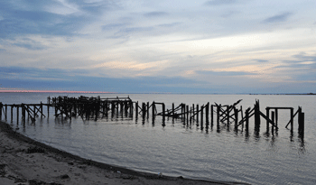 Restos del muelle del ex Frigorífico Anglo Restos del muelle del ex Frigorífico Anglo