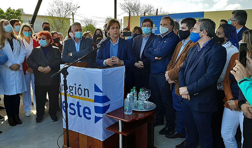 Lacalle Pou en Centro Auxiliar de Chuy Lacalle Pou en Centro Auxiliar de Chuy