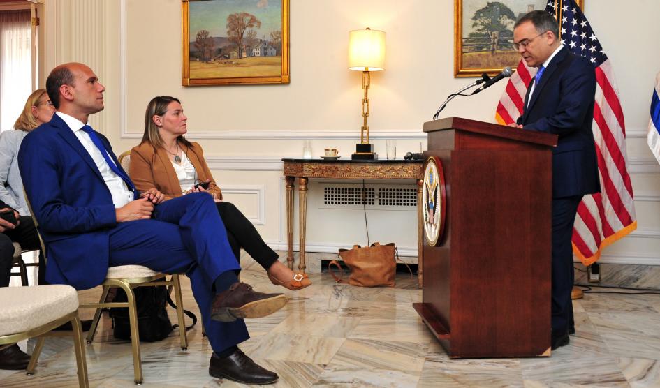 Martín Lema y autoridades de Estados Unidos