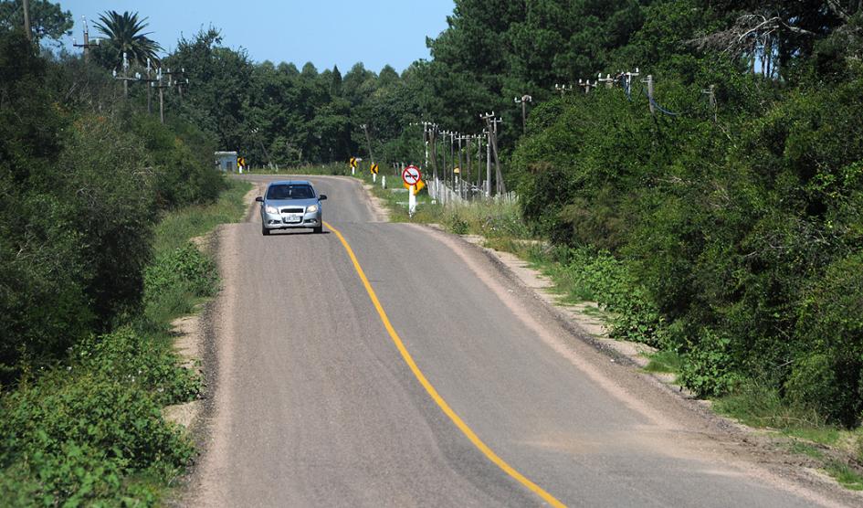 Tramo de ruta reparada