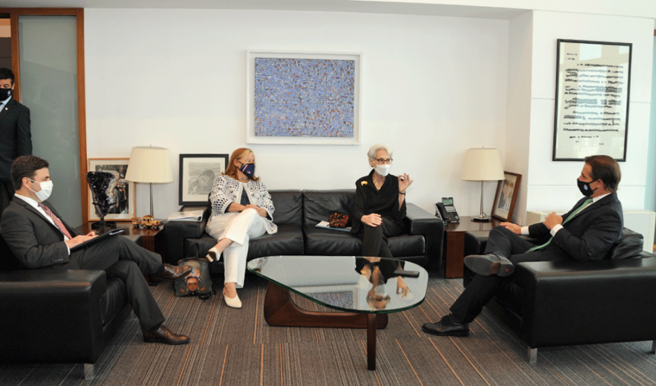 Lacalle Pou con Wendy Sherman