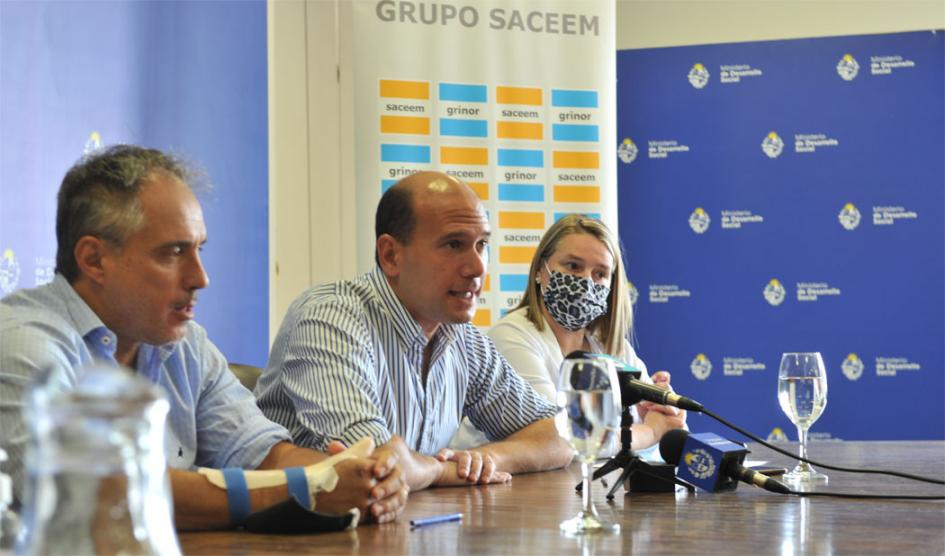 Martín Lema en conferencia con Saceem