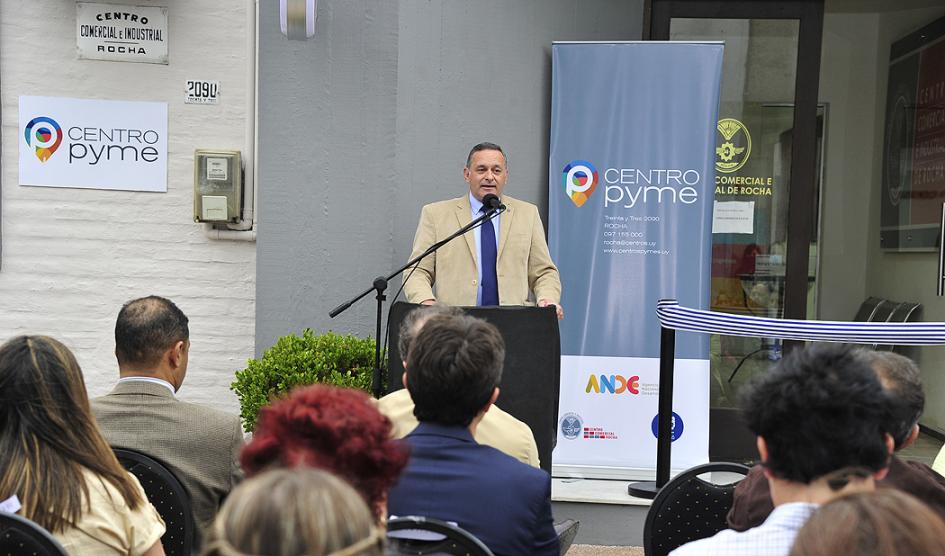 Delgado en Inauguración Centro Pyme en Rocha Delgado en Inauguración Centro Pyme en Rocha