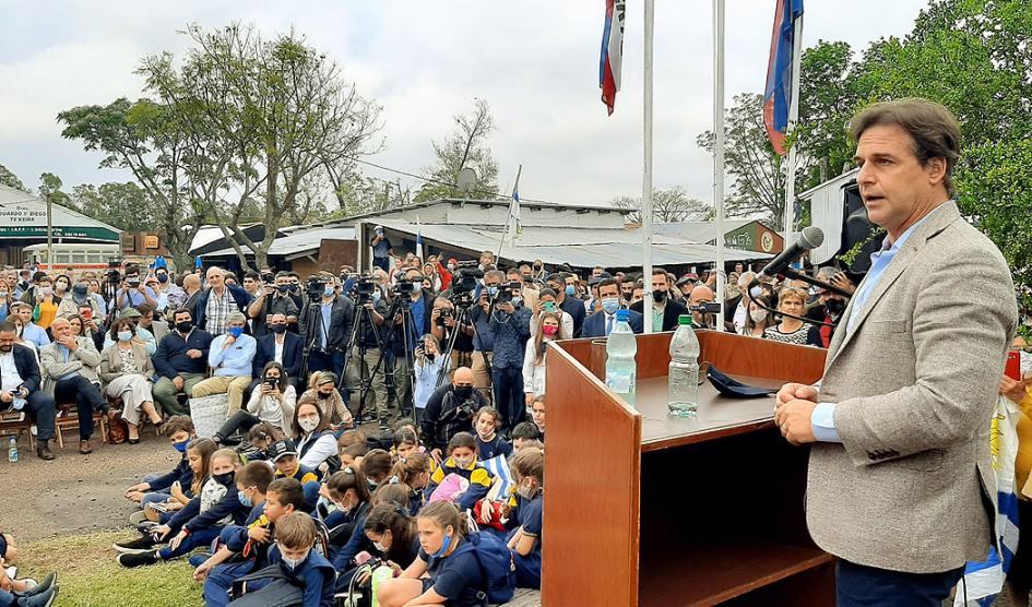 Luis Lacalle Pou en Salto