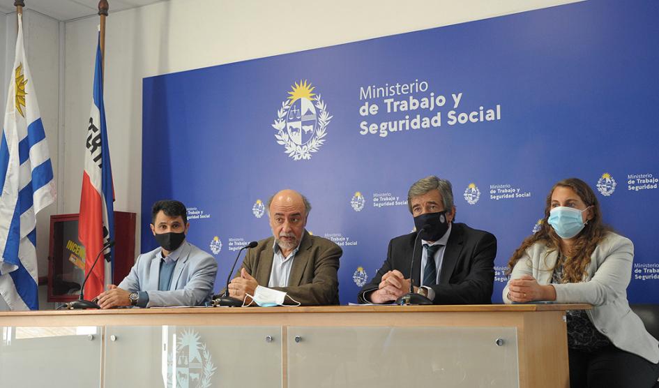 Autoridades del Ministerio de Trabajo y Seguridad Social