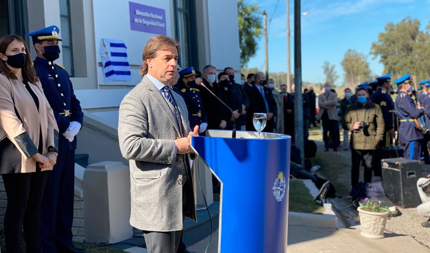 Lacalle Pou en inauguración de sede de Dirección Nacional de Seguridad Rural Lacalle Pou en inauguración de sede de Dirección Nacional de Seguridad Rural