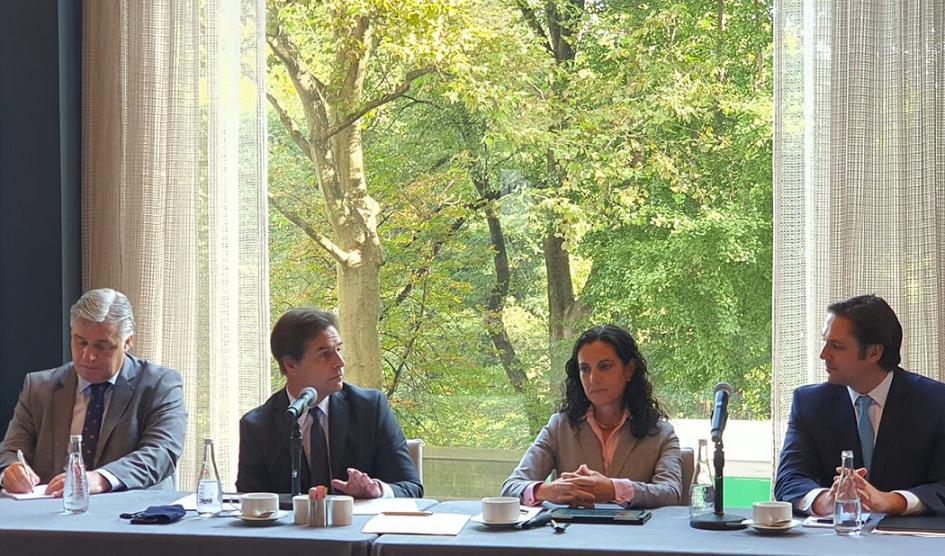 Presidente Lacalle Pou, ministro Francisco Bustillo y ministra Azucena Arbeleche Presidente Lacalle Pou, ministro Francisco Bustillo y ministra Azucena Arbeleche