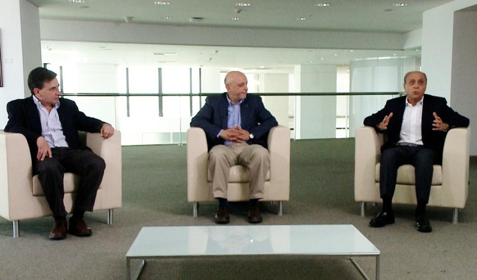 Paganini, Rafael Radi y Cohen en entrevista realizada por Comunicación Presidencial