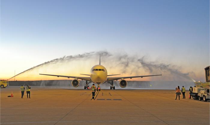 Vuelo de bautismo de la empresa Eastern Airlines a Uruguay 
