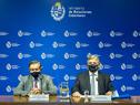 Este lunes 7, en la sede de la cancillería, el ministro de Relaciones Exteriores, Francisco Bustillo