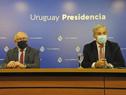 Conferencia de prensa del ministro de Educación, Pablo da Silveira, y del presidente de ANEP, Robert