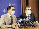 Conferencia de prensa de autoridades del ministerio de Salud Pública