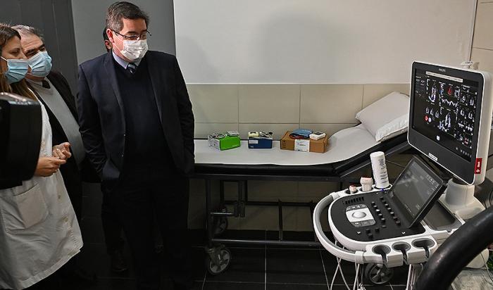 Cipriani y Cardozo inauguraron la unidad cardiológica del Hospital Español
