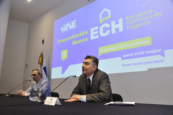 Diego Aboal e Isaac Alfie presentaron la nueva Encuesta Continua de Hogares 