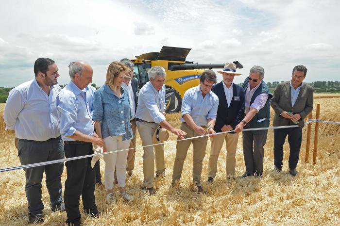 Luis Lacalle Pou, en la primera inauguración de la cosecha de trigo en el departamento de Soriano