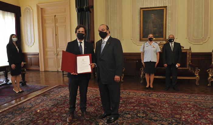 Lacalle Pou recibió cartas credenciales de funcionarios diplomáticos acreditados en Uruguay