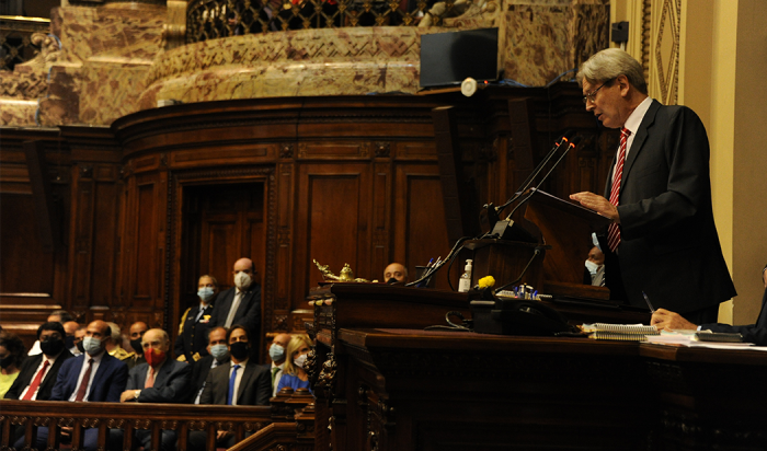Lacalle Pou en inicio del tercer período de la 49a. Legislatura del Parlamento