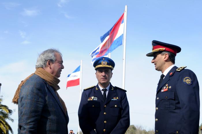 Heber en aniversario del Centro de Capacitación de Bomberos, ubicado en Las Brujas, Canelones