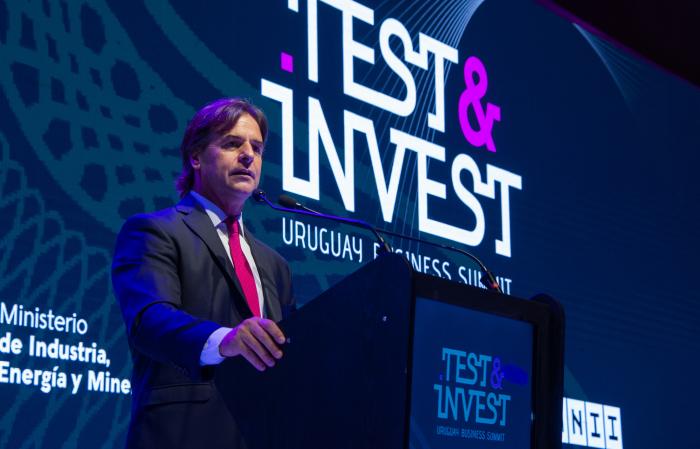 Luis Lacalle Pou en la primera edición del foro Test & Invest Uruguay Business Summit