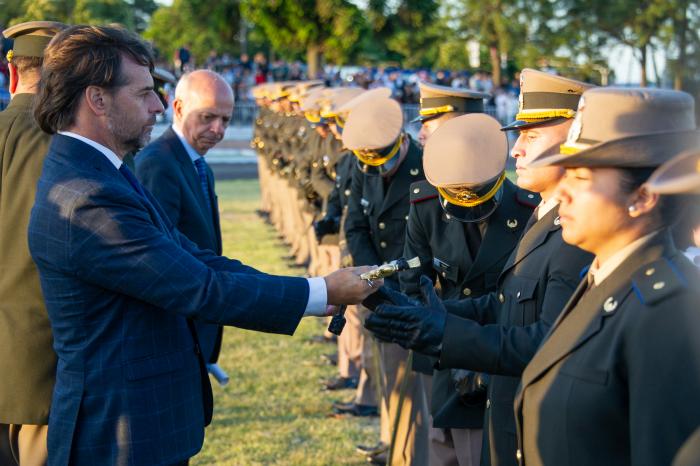 Luis Lacalle Pou en la ceremonia de clausura de curso de la Escuela Militar