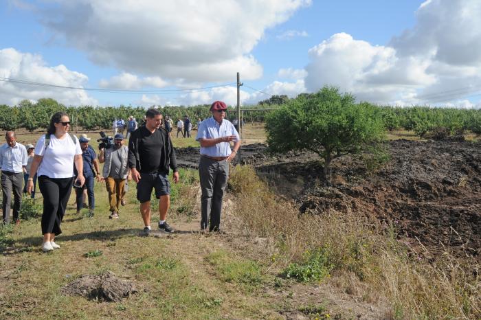 Recorrida del ministro Fernando Mattos en contexto de emergencia agropecuaria