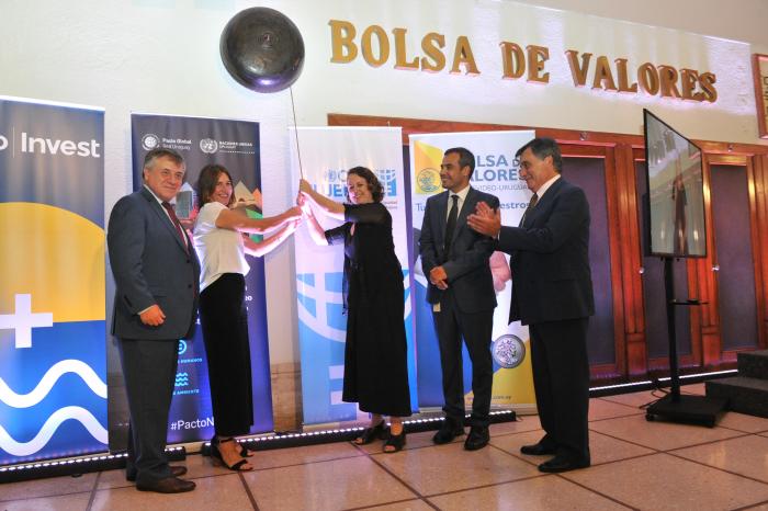 Paganini en actividad organizada por la Bolsa de Valores de Montevideo