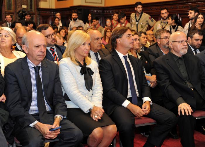 Imágenes del presidente Lacalle Pou en homenaje por Genocidio Armenio