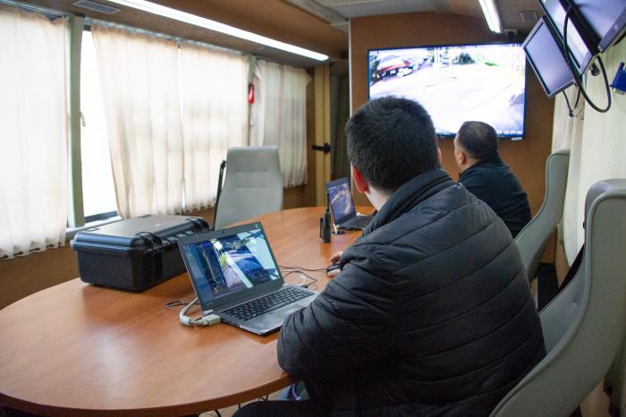Imágenes de inauguración de cámara de videovigilancia en Melilla.