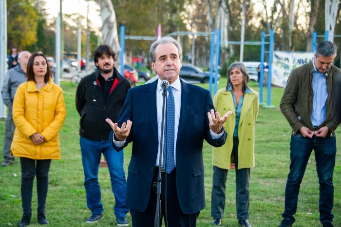 Imágenes de inauguración de obras en Parque Clemente Estable en Santa Lucía